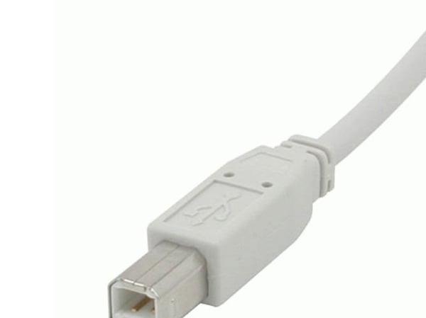 C2G - USB-kabel - USB (hann) til USB-type B (hann) - USB 2.0 - 3 m - hvit