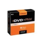 Intenso - 10 x DVD+RW - 4.7 GB (120 min) 4x - smalt cover