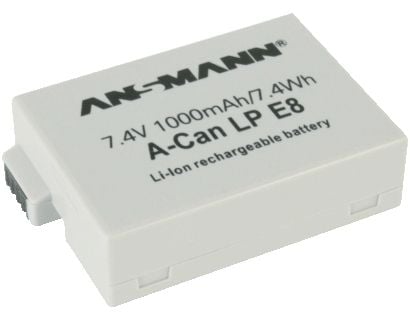 Ansmann A-Can LP-E8 - Batteri - Li-Ion - 1000 mAh - for Canon EOS 600, 650, 700, Kiss X4, Kiss X5, Kiss X7i, Rebel T3i, Rebel T4i, Rebel T5i