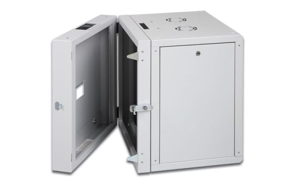 DIGITUS Professional Line DN-19 12-U-3 - Skap - veggmonterbar - grå, RAL 7035 - 12U - 19"