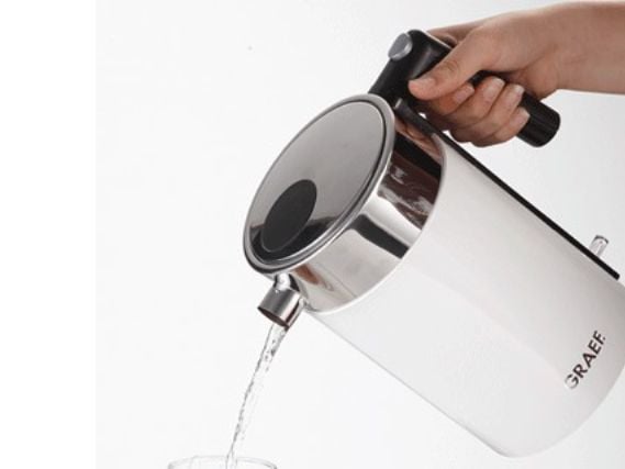Graef WK 61 - Kjele - 1.5 liter - 2.2 kW - rustfritt stål/akrylhvit