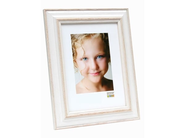 Deknudt S221H1, Enkel bilderamme, MDF, Tre, Beige, Hvit, 21 x 29,7 cm, Rektangulær, 260 mm