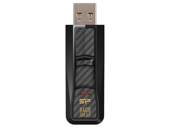 SILICON POWER Blaze B50 - USB-flashstasjon - 64 GB - USB 3.0 - svart
