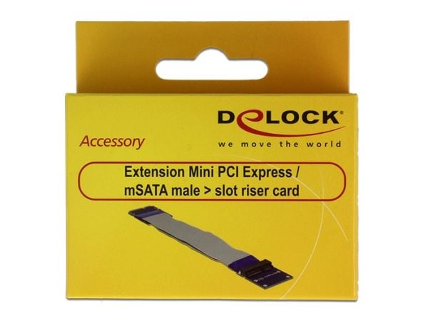 Delock Extension Mini PCI Express / mSATA male > slot riser card - Internbussutvider
