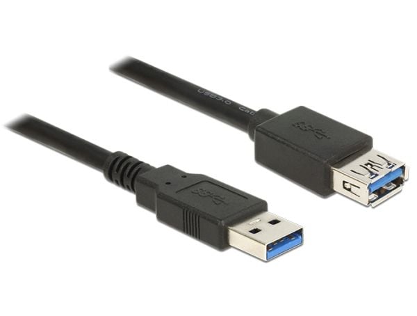 Delock - USB forlængerkabel - USB Type A (han) til USB Type A (hun) - USB 3.0 - 50 cm - lajiteltu