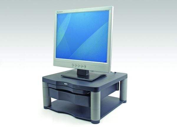Fellowes Premium Monitor Riser Plus - Monteringskomponent (skyveskuff) - for LCD-skjerm - grafitt - skjermstørrelse: 21"