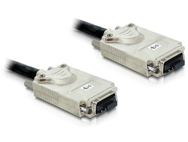 Delock - SAS ekstern kabel - 4-spors - 4 x InfiniBand (hann) til 4 x InfiniBand (hann) - 1 m