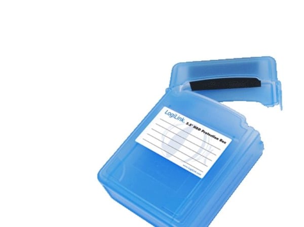 LogiLink 2.5" HDD Protection Box for 2 HDDs - Beskyttelsesboks for harddisk - blå