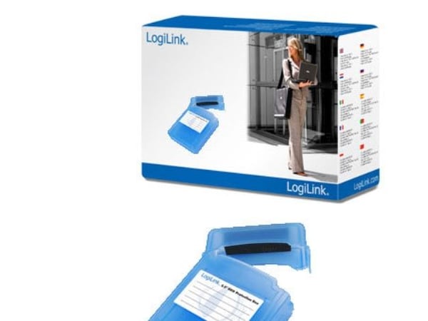 LogiLink 2.5" HDD Protection Box for 2 HDDs - Beskyttelsesboks for harddisk - blå