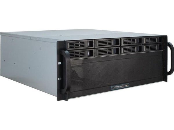 Inter-Tech IPC 4U-4408 - Rackmonterbar 4U - forlenget ATX / SSI EEB - ingen strømforsyning (ATX) - USB