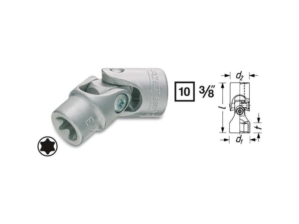 HAZET 880G-E14, Stikkontakt, 3/8", Metrisk, 1 hoder, E14, 1,9 cm
