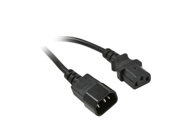 Verkkokaapeli 230V IECC13 pistorasia IECC14 pistoke 1m Synergy 21