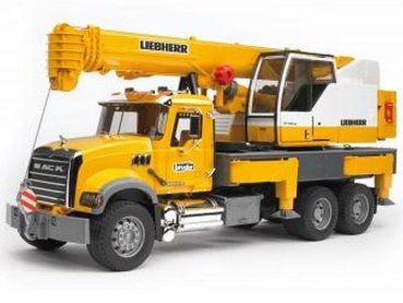 BRUDER MACK Granite Liebherr nosturiauto ABS synteettinen leluauto (2818)