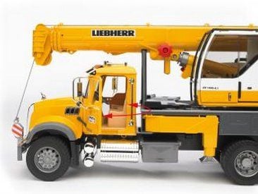 BRUDER MACK Granite Liebherr nosturiauto ABS synteettinen leluauto (2818)