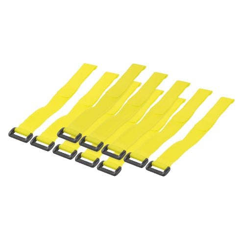 LogiLink - Kaapeliputki - 30 cm - gul (pakkaus 10 kpl)