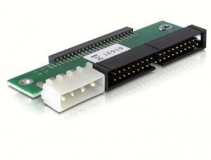 Delock - IDE / EIDE-adapter - 40 pin IDC, 4-pin intern strøm (hann) til 44 pin IDC (hunn)