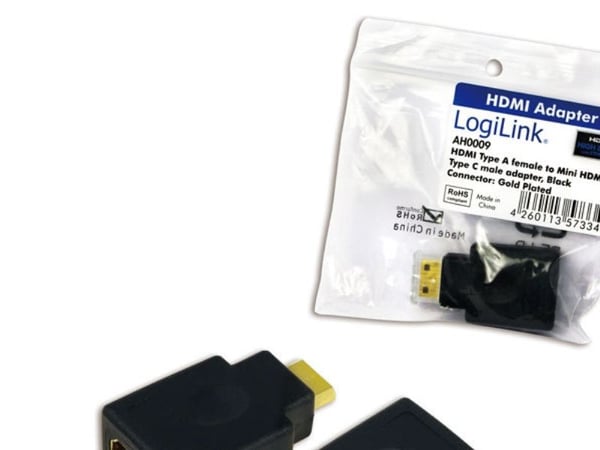 LogiLink - HDMI-sovitin - mini HDMI han til HDMI hun - lajitella