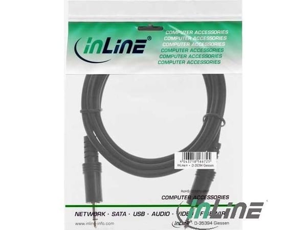 InLine 99932C, 3,5 mm, urosliitin, 3,5 mm, urosliitin, 1,2 m, musta