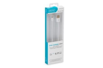 Digitus DB-600106-010-W, 1 m, Lightning, USB A, Valkoinen, Suora, Suora