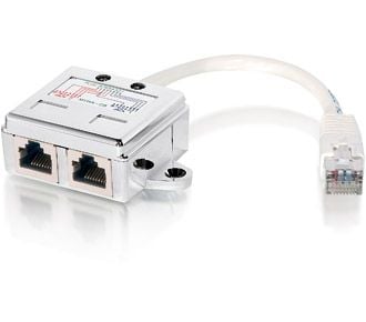Equip 127603, Cat5e, Metallisk, Hvit, 0,15 m, Hankjønn/hunkjønn, -40 - 80 °C, 58 mm