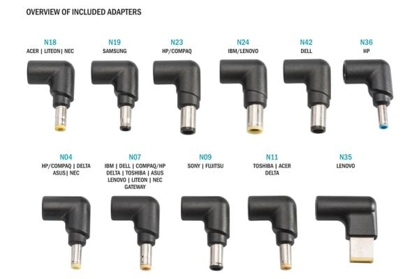DIGITUS DA-10190 - Strømadapter - AC 100-240 V - 90 watt - Europa - svart
