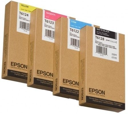 Epson T6124 - 220 ml - gul - original - blekkpatron - for Stylus Pro 7400, Pro 7450, Pro 9400, Pro 9450