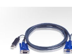 ATEN 2L-5506UP - Tastatur / video / musekabel (KVM) - USB, HD-15 (VGA) (hann) til PS/2, HD-15 (VGA) - 6 m