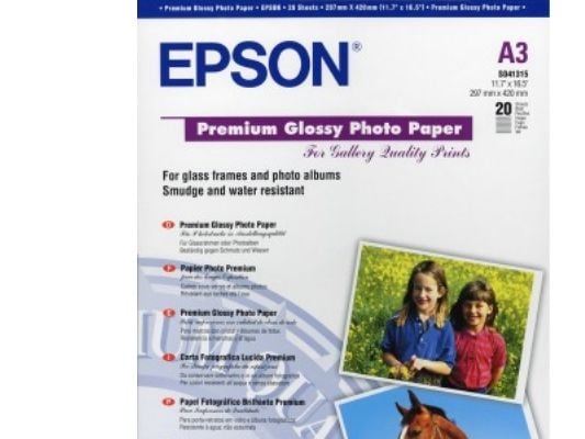 Epson Premium - Blank - A3 (297 x 420 mm) - 255 g/m² - 20 ark fotopapir - for Expression Photo XP-970; SureColor SC-P700, P900, T2100, T3100, T3405...