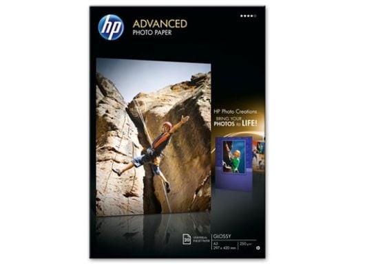 HP Advanced Photo Paper - Blank - A3 (297 x 420 mm) - 250 g/m² - 20 ark fotopapir - for ENVY Inspire 7920; Officejet 7000 E809, 7510, 76XX; Officej...