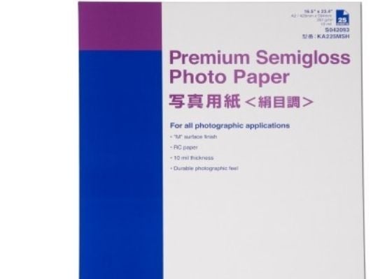 Epson Premium Semigloss Photo Paper - Halvblank - A2 (420 x 594 mm) - 251 g/m² - 25 ark fotopapir - for SureColor P5000, SC-P7500, P900, P9500, T21...
