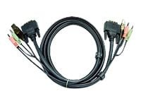ATEN 2L-7D03U - Video / USB / äänikaapeli - USB, stereo-minijakki, DVI-I (uros) - stereo-minijakki, USB tyyppi B, DVI-I (uros) - 3 m