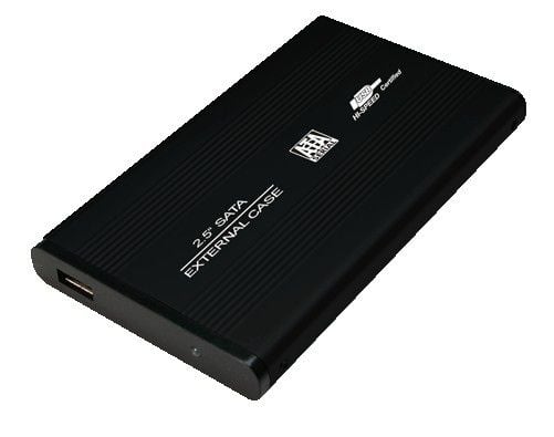 LogiLink Enclosure 2,5" S-ATA HDD USB 2.0 Alu - Lagringspakning - 2,5" - SATA 1.5Gb/s - USB 2.0 - sortering