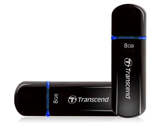 Transcend JetFlash 600 - USB flash-enhet - 8 GB - USB 2.0 - blå