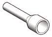 Schneider Electric DZ5CE005, Hvid, 0,5 mm², tinn, 100 stk, UL, 8 mm