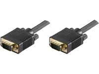 MicroConnect - VGA-kabel - HD-15 (VGA) (hann) til HD-15 (VGA) (hann) - 7 m - formstøpt, tommelskruer - svart