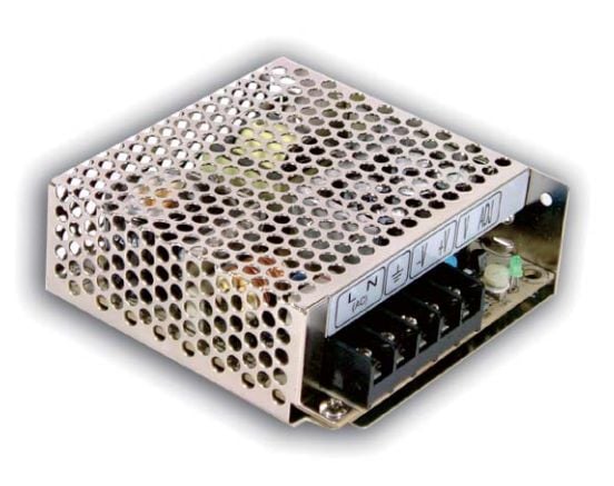 MEAN WELL RS-50-5, 50 W, 88 - 264 V, 47 - 63 Hz, 60 ms, 83%, Ylijännite, Ylikuormittaa, Oikosulku