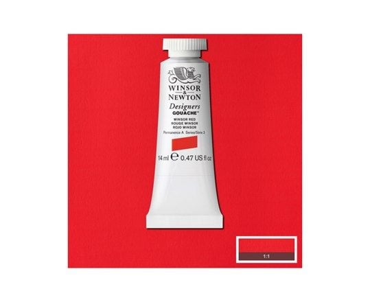 Designer Gouache 14 ml Winsor Red 726 Designer Gouache 14 ml Winsor Red 726
