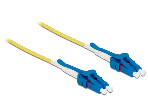 Delock - Nettverkskabel - LC-enkeltmodus (hann) til LC-enkeltmodus (hann) - 2 m - fiberoptisk - 9 / 125 micron - OS2 - halogenfri, uniboot - gul