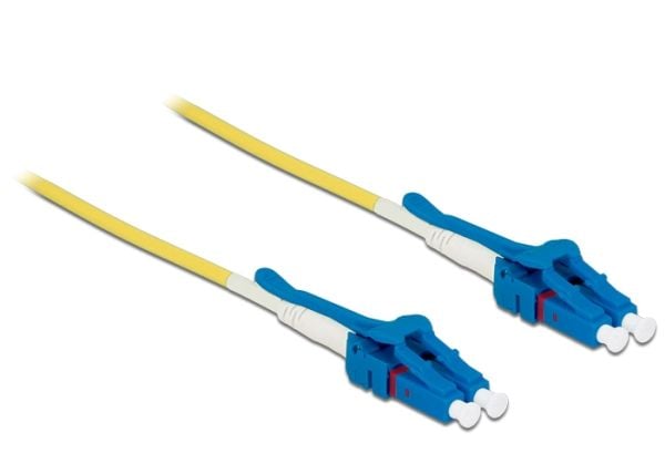 Delock - Nettverkskabel - LC-enkeltmodus (hann) til LC-enkeltmodus (hann) - 3 m - fiberoptisk - 9 / 125 micron - OS2 - halogenfri, uniboot - gul
