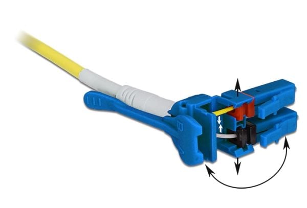 Delock - Nettverkskabel - LC-enkeltmodus (hann) til LC-enkeltmodus (hann) - 3 m - fiberoptisk - 9 / 125 micron - OS2 - halogenfri, uniboot - gul