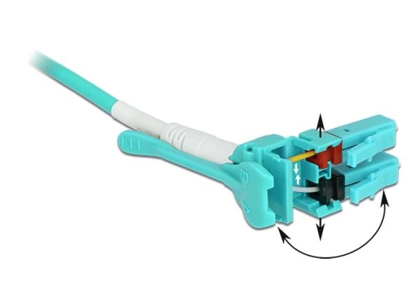 Delock - Nettverkskabel - LC multimodus (hann) til LC multimodus (hann) - 5 m - fiberoptisk - 50 / 125 mikroner - OM3 - halogenfri, uniboot - akvam...