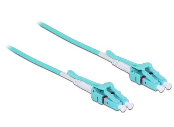Delock - Nettverkskabel - LC multimodus (hann) til LC multimodus (hann) - 5 m - fiberoptisk - 50 / 125 mikroner - OM3 - halogenfri, uniboot - akvam...