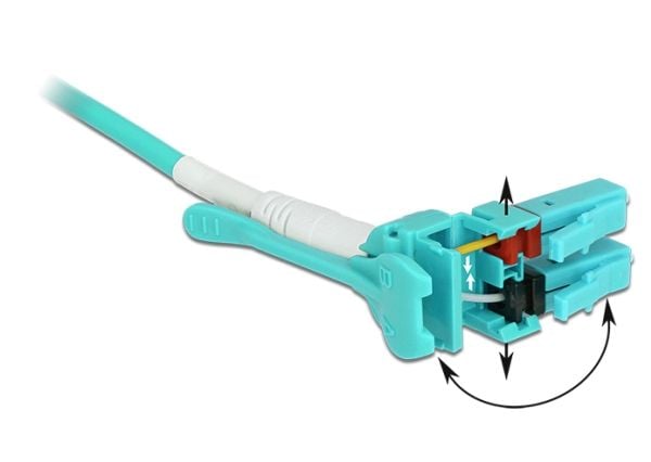 Delock - Nettverkskabel - LC multimodus (hann) til LC multimodus (hann) - 10 m - fiberoptisk - 50 / 125 mikroner - OM3 - halogenfri, uniboot - akva...