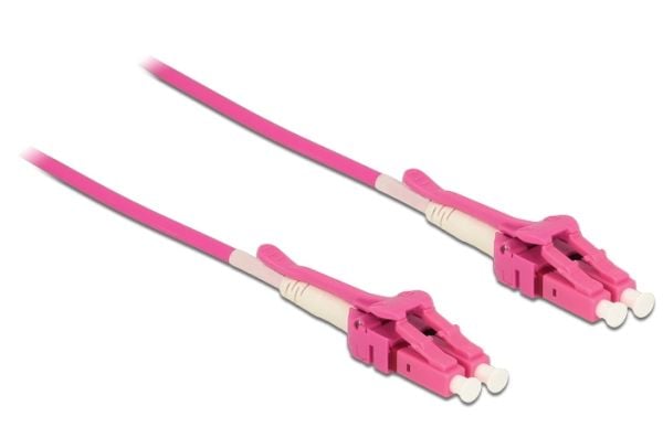 Delock - Nettverkskabel - LC multimodus (hann) til LC multimodus (hann) - 2 m - fiberoptisk - 50 / 125 mikroner - OM4 - halogenfri, uniboot - fiolett