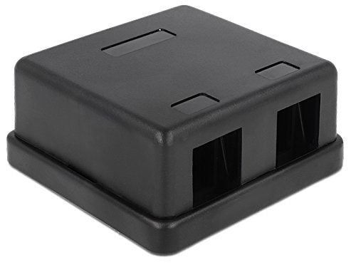 Delock Keystone Surface Mounted Box - Kotelo modulaarisella insertillä - musta - 2 porttia