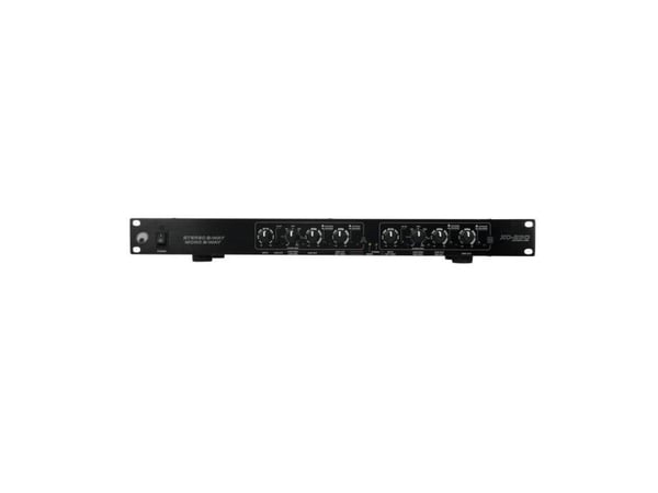 Omnitronic 10355627, Aktiv crossover, Toveis-/treveissystemer, 0 - 230 V, Svart, 100 dB, Svart