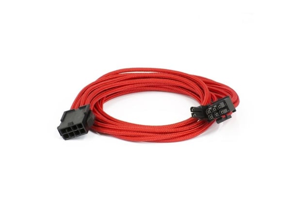 Phanteks - Strømforlengelseskabel - 8-pins PCIe-strøm (6+2) (hunn) til 8-pins PCIe-strøm (hann) - 50 cm - rød