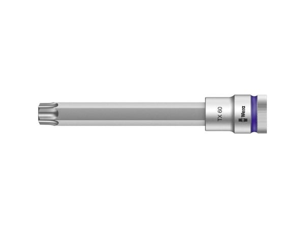 Wera 05003858001, Stikkontakt, 1/2", 1 hoder, T60, Kromvanadiumstål, Kromfarget