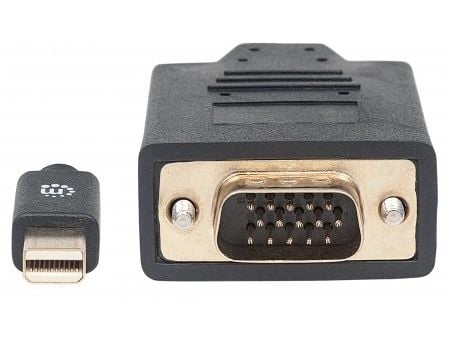 Manhattan 152167, 1,8 m, Mini DisplayPort, VGA (D-Sub), Hankjønn, Hankjønn, Rett