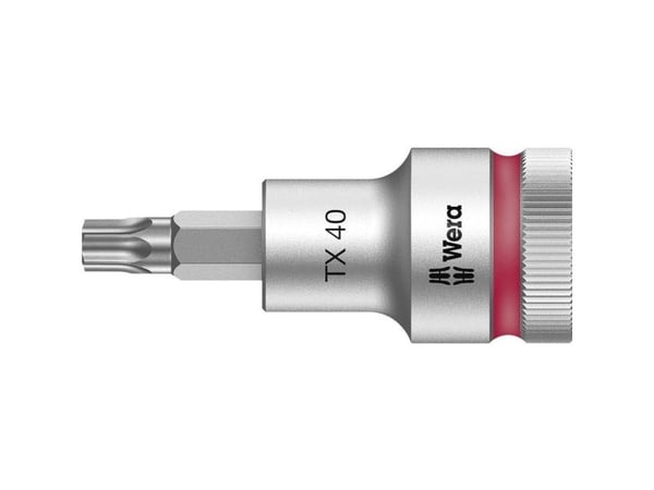 Wera 05003834001, Stikkontakt, 1/2", 1 hoder, T40, Kromvanadiumstål, Kromfarget